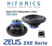 Hifonics ZXE12S4 Subwoofer 30 CM (12 ") 600 Watt, 4 Ohm, Zeus Zxe Serie Woofer