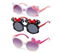 Hifot 3 Pezzi2 Pezzi Occhiali da Sole per Bambini Bambino,forma di Cuore Gatto Occhiali Sole Anti-UV Ultravioletti per Bicchieri da Festa per Bambino età 3-12