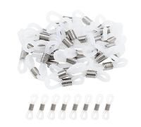 Hifot 40pcs Cavo Finisce Holder per Occhiali Catena, Regolabile Supporto per Catena estremità per Occhiali, Antiscivolo Attacchi per Catenina per Occhiali 22x5mm Bianco