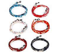 Hifot Laccio Occhiali 6 Pezzi, Giapponese Stile Cinturino Catena Occhiali Sole, Catenine cordini Occhiali Lettura Donna Uomini Bambini