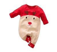 Hifot Pagliaccetto Neonato per Natale, Bambino Ragazze Ragazzi My First Christmas Costume Babbo Natale Bambino 0-18 Mesi Regalo Natale