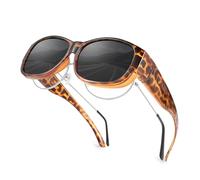 Hifot Sovraocchiali da Sole Donna Uomo, Moda Occhiali da Sole Polarizzati Sopra Occhiali da Vista con Protezione UV400, TR Quadro Piccolo Fit Over Sunglasses per Conduzione Pesca Bicicletta Viaggi