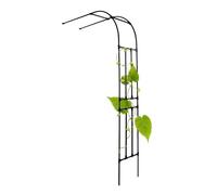 HIFRQVVC Arco da Giardino in Metallo, Arco for Rose da Giardino a metà, Traliccio in Metallo da Parete, L(60-240) xH240cm, Multicolore(Black,W180 x H240 cm)