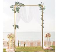 HIFRQVVC Arco Nuziale, Supporto for Arco for Palloncini Quadrato, Cornice Riutilizzabile for Decorazioni for Matrimoni, Baby Shower e Feste, Multicolore, 80-100x200-220 cm(Gold,80 x 200cm)