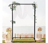 HIFRQVVC Arco Nuziale, Supporto for Arco for Palloncini Quadrato, Cornice Riutilizzabile for Decorazioni for Matrimoni, Baby Shower e Feste, Multicolore, 80-100x200-220 cm(Black,100 x 220cm)