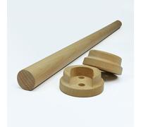 HIFRQVVC Aste per guardaroba, Asta for armadio in legno con staffe terminali, confezione da 1, diverse misure(D3cm/1.18in,L 100cm/39.3In)