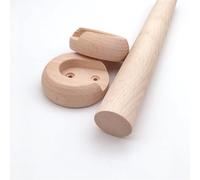 HIFRQVVC Aste per guardaroba, Asta for armadio in legno con supporti terminali, diverse dimensioni e diversi diametri(D2.5cm/0.98in,L 100cm/39.3In)