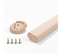 HIFRQVVC Aste per guardaroba, Asta ovale in legno for appendere i vestiti con supporti terminali multicolore, diverse misure(Camphor Wood,60cm/23.6Inch)