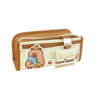 HIFRQVVC Astuccio per matite capiente, Astuccio Panda in tessuto Oxford multicolore 22x10x7 cm 40-70 penne unisex(Deep Coffee)