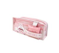 HIFRQVVC Astuccio per matite capiente, Astuccio Panda in tessuto Oxford multicolore 22x10x7 cm 40-70 penne unisex(Pink Girl)