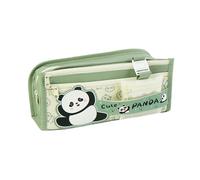 HIFRQVVC Astuccio per matite capiente, Astuccio Panda in tessuto Oxford multicolore 22x10x7 cm 40-70 penne unisex(Turf)