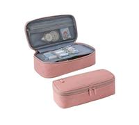 HIFRQVVC Astuccio per matite capiente, Astuccio portapenne Oxford a 2 strati 23 cm multicolore for ufficio scolastico(Pink)