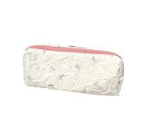 HIFRQVVC Astuccio per matite capiente, Borsa a matita stile Ins con stampa floreale fiocco in cotone, grande capacità, multicolore