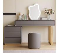 HIFRQVVC Cassettiere e mobili da trucco, Set da trucco con sensore tattile for leggero, sgabello scrivania, cassetti 80-120x48x73 cm(3 (Reino Unido),100x48x73cm)