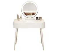 HIFRQVVC Cassettiere e mobili da trucco, Tavolo da toeletta bianco con luce e sgabello, diverse dimensioni(Mesa,80cm/31.5in)