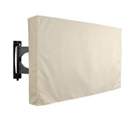 HIFRQVVC Copertura per TV da esterno, Copri TV da esterno resistente all'acqua Oxford 600D Multicolor Taglie multiple(Beige,65X70inch)