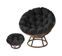 HIFRQVVC Cuscini di ricambio per poltrona Egg Chair, Cuscino for sedia a uovo sospeso multicolore, dimensioni multiple(Black,50 * 50cm)