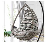 HIFRQVVC Cuscini di ricambio per poltrona Egg Chair, Cuscino for sedia da altalena con amaca a forma di uovo in rattan giardino, patio, grigio