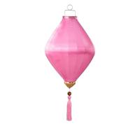 HIFRQVVC Lanterne Rosse Decorazioni da Esterno da Appendere Lanterna appesa in Raso di Seta Ovale vietnamita Tradizionale Cinese con Nappa Multicolore da 12-20 Pollici(Rose,16 inch)