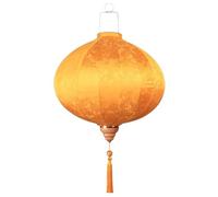 HIFRQVVC Lanterne Rosse Decorazioni da Esterno da Appendere Lanterne sospese Jacquard di Seta Cinese vietnamita con Nappa, Multicolore, 12-24 Pollici(Gelb,22'')