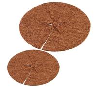 HIFRQVVC Tappetini di pacciamatura in Fibra di Cocco, Anello for pacciamatura for Alberi, Dimensioni Multiple, 10 Pezzi(35x35cm)