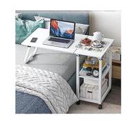 HIFRQVVC Tavolino laterale regolabile in altezza a forma di Altezza regolabile 70-88 cm Scrivania mobile for laptop Tavolo servitore a 2 livelli CAB 95-100 x 40(A,(100c*40cm))