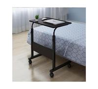 HIFRQVVC Tavolino laterale regolabile in altezza a forma di Scrivania for laptop regolabile sopra il letto con ruote, tavola artificiale, dimensioni multiple BA(B,60 * 40cm)