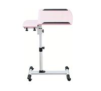 HIFRQVVC Tavolino laterale regolabile in altezza a forma di Tavolino Servitore Regolabile Con Ruote Inclinabile 60cmx40cm Altezza 64cm-95cm Multicolor(D)