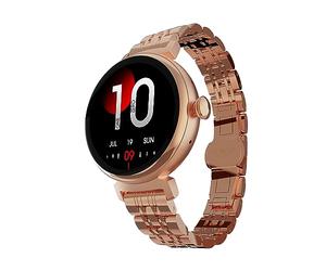 HiFuture Aura Smartwatch da donna, Display AMOLED in Acciaio Inossidabile da 1,08 pollici, Cardiofrequenzimetro, Sensori Real SpO2, Contapassi, Impermeabile IP68, Compatibile con Android e iOS