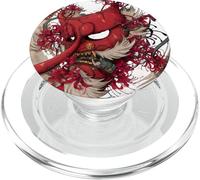 Higanbana o giglio ragno con grafica della maschera Tengu PopSockets PopGrip per MagSafe