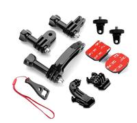 Higatful Braccio di estensione rotante per casco Insta360 X5 X4 X3, GoPro Hero 13 Session Nero Argento, DJI OSMO 5 Pro Action Camera Kit Accessori Moto Curvo Chin Pivot Connettore
