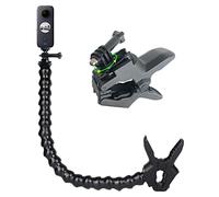 Higatful Supporto a morsetto flessibile con collo di cigno regolabile a 19 sezioni, compatibile con accessori per fotocamere Insta360 One X2, X, R, Go 2, GoPro Hero 10, Max, Fusion, DJI Osmo Action 2