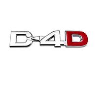 HIGGER 1 Pz 3D Decorazione per auto in metallo Adesivo per auto D4D in metallo Badge Emblem Sticker per auto universali Moto Bike Car Styling Accessori decorativi (Rosso)