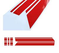 HIGGER 1 Set Car Styling Cofano anteriore Strisce posteriori Cappuccio cofano motore Copertura Decal Adesivi per auto per Mini F60 (Rosso)