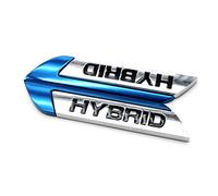 HIGGER 1Pair Emblema distintivo in metallo per auto 3D HYBRID Auto Trunk Auto Logo Adesivo adesivo decal per la maggior parte delle auto (Blu)