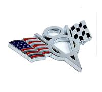 HIGGER 1Pcs 3D Metal V8 Bandiera degli Stati Uniti Moto Car Sticker Logo Distintivo dell'emblema Car Styling per Auto