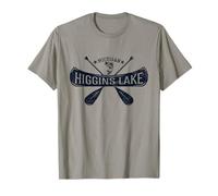Higgins Lake Michigan Vintage Invecchiato Maglietta