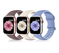 Higgs 3 Pezzi Cinturini Compatibile con Cinturino Apple Watch 40mm 41mm 38mm Donna e Uomo, Bracciale Sportivo in Silicone Morbido per iWatch Series (42mm 10) 9 8 7 SE 6 5 4 3 2 1, Galassia
