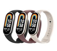 Higgs 3 Pezzi Cinturini Compatibile con Cinturino Xiaomi Mi Band 8/Mi Band 8 per Donna e Uomo, Cinturino Remplacement Sportivo Silicone Morbido Traspirante Nero