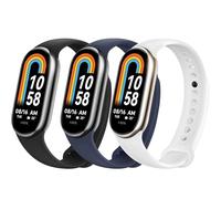 Higgs 3 Pezzi Cinturini Compatibile con Cinturino Xiaomi Mi Band 8/Mi Band 8/Xiaomi Mi Band 9/Mi Band 9 per Donna e Uomo, Cinturino Remplacement Sportivo Silicone Morbido Traspirante Nero