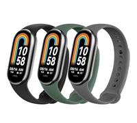 Higgs 3 Pezzi Cinturini Compatibile con Cinturino Xiaomi Mi Band 8/Mi Band 8/Xiaomi Mi Band 9/Mi Band 9 per Donna e Uomo, Cinturino Remplacement Sportivo Silicone Morbido Traspirante Nero