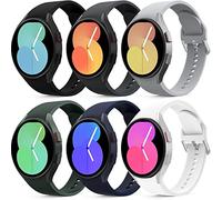 Higgs 6 Pezzi Cinturino Compatibile con Samsung Galaxy Watch 7/6/5/4 40mm 44mm/Watch 5 Pro 45mm/Galaxy Watch 6 Classic 43mm 47mm/Watch 4 Classic 42mm 46mm Donna,Cinturini Sportivo Silicone Morbido