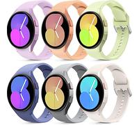 Higgs 6 Pezzi Cinturino Compatibile con Samsung Galaxy Watch 7/6/5/4 40mm 44mm/Watch 5 Pro 45mm/Galaxy Watch 6 Classic 43mm 47mm/Watch 4 Classic 42mm 46mm Donna,Cinturini Sportivo Silicone Morbido