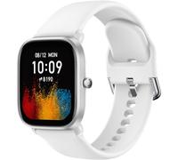 Higgs Silicone Cinturino Compatibile con Amazfit Bip 3/3pro/Bip U pro/Bip S/Bip S Lite/Bip Lite, 20mm Sportivo Cinturini per Amazfit GTS 2 Mini/GTS 3 42mm,Braccialetto per Amazfit GTS 4 mini Bianca