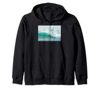 High Air Windsurf Jump Over Breaking Wave Windsurf Felpa con Cappuccio