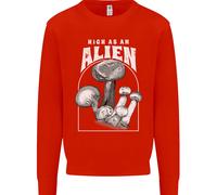 High As An Alien Magic Mushrooms LSD Trippy Uomo Sweatshirt Jumper
