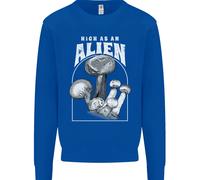 High As An Alien Magic Mushrooms LSD Trippy Uomo Sweatshirt Jumper