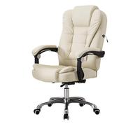High Back Ergonomic Office Chair Reclining Swivel with Adjustable Headrest And Lumbar Support for all-Day Comfort(White)