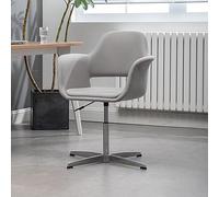 High Back Office Desk Chair with Arms and Adjustable Swivel Cross Legged Design for Office Study and Meeting Room Dark Grey