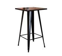 High Bar Tavolo, Industrial Style Bistro Tavolo, Modern Kitchen Or Living Room Dining Tavolo, Pine Wood & Metallo, Black Finish, Perfect for Aperitivo and Entertaining